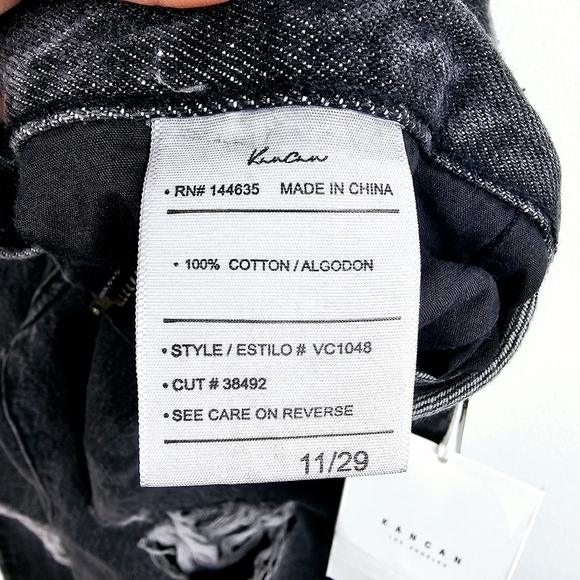 KanCan Estilo Washed Out Black Mom Jeans NWT - Picture 13 of 14